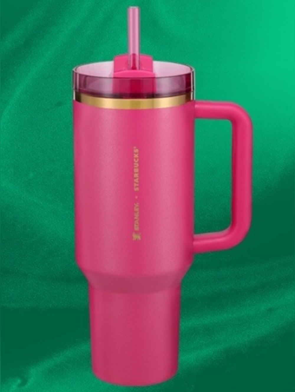 Stanley x Starbucks 2024 Holiday Berry Pink Quencher 40oz Rare Limited Edition